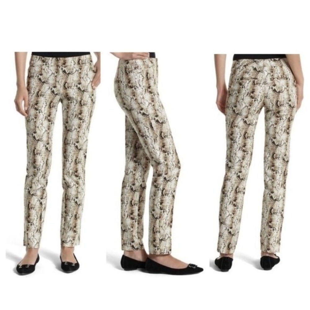 White House Black Market WHBM Snake Print Slim
Ankle City Pants 00R